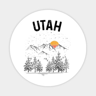 Utah State Vintage Retro Magnet